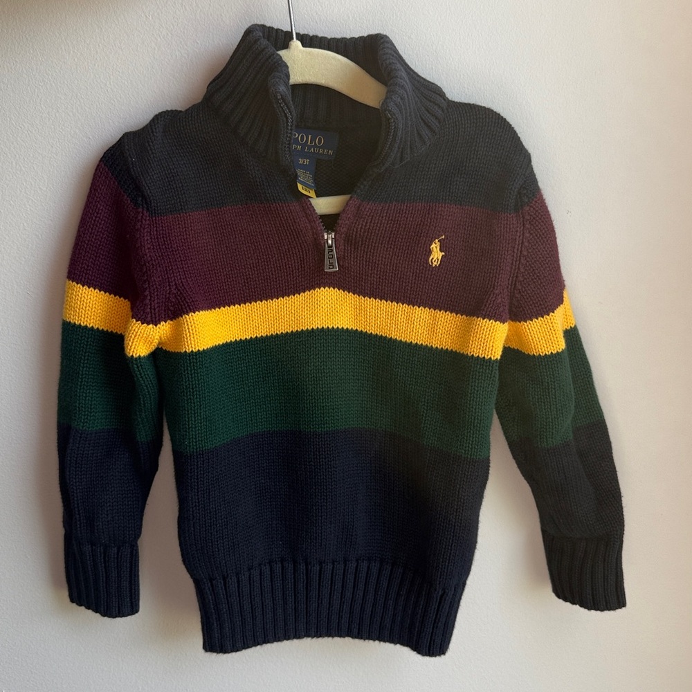 Polo by Ralph Lauren Kids Sweater - Black, Purple, Yellow, Green